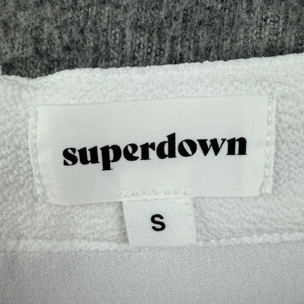 Superdown White Textured Skort Shorts Mini Skirt Small